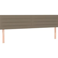 Tetes de lit 2 pcs Taupe 100x5x78/88 cm Tissu