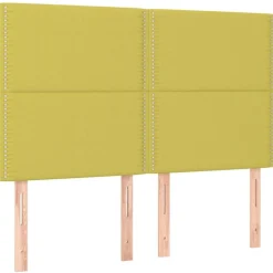 Tetes de lit 4 pcs Vert 72x5x78/88 cm Tissu