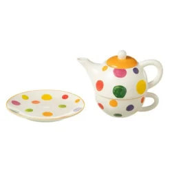 Théière & Tasse avec Sous-Tasse Pop Art 19cm Multicolore