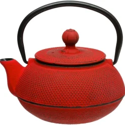 Théière en fonte Doty avec anse - Rouge