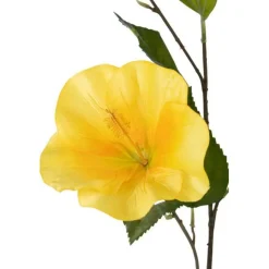 Tige Fleur Artificielle Hibiscus 119cm Jaune