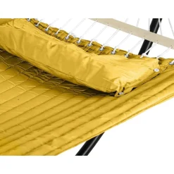 Toile de hamac matelassé jaune moutarde Akio - Hespéride