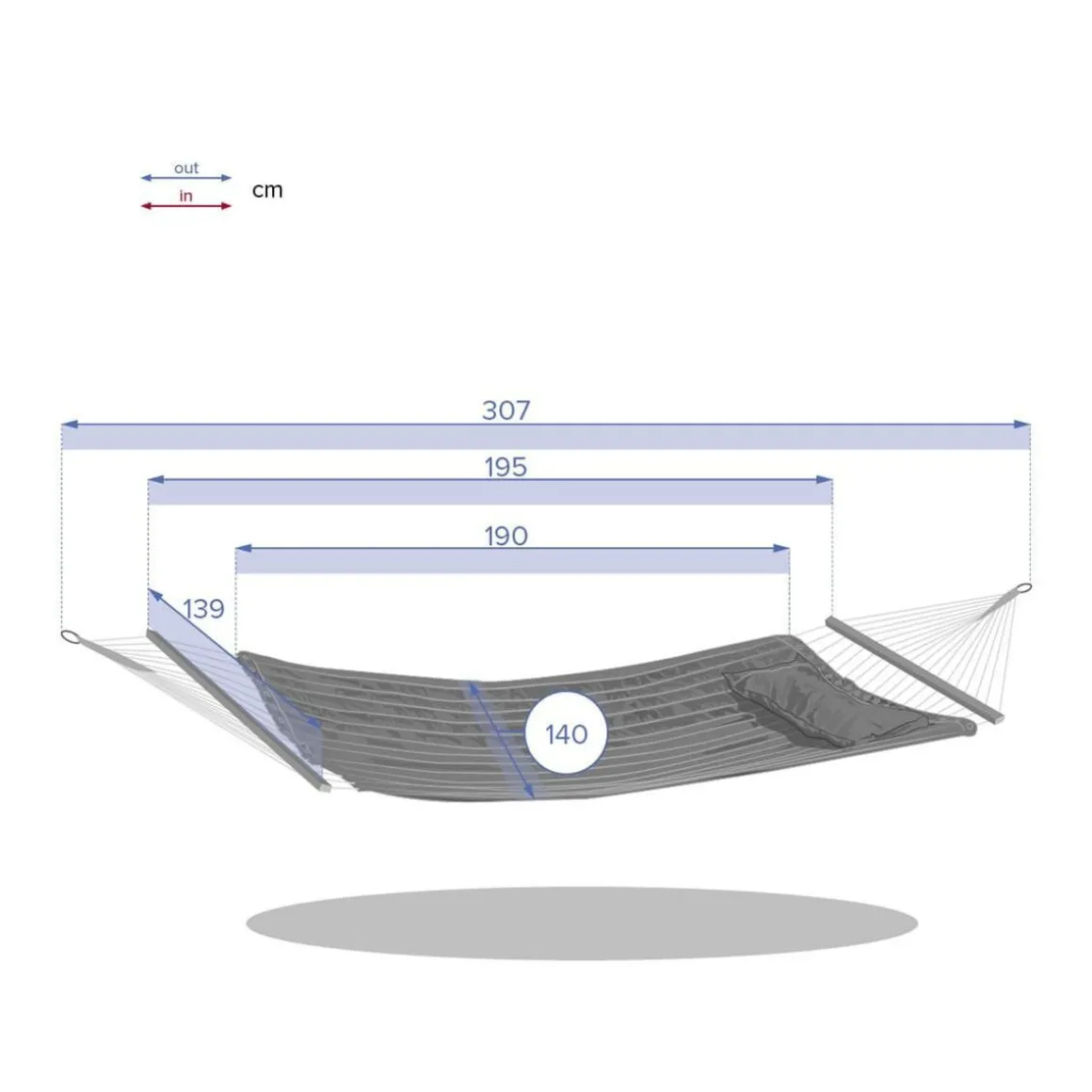 Toile de hamac matelassé jaune moutarde Akio - Hespéride