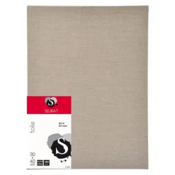 Toile Texturée à Peindre Seurat 30x40cm Naturel