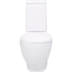 Toilette en ceramique ecoulement d'eau a l'arriere blanc