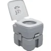 Toilette portable de camping Gris 20+10 L