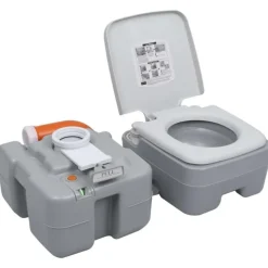 Toilette portable de camping Gris 20+10 L