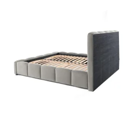 Torreon - lit coffre - 180x200 - sommier inclus - en velours