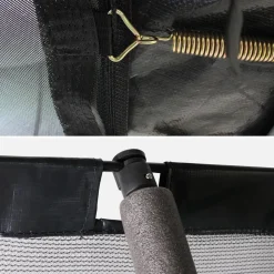 Trampoline rond Ø 250cm gris avec filet de protection intérieur - Pluton Inner – Nouveau modèle - trampoline de jardin 2.50 m 250 cm |Qualité PRO. | Normes EU.