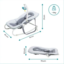 Transat balancelle bébé Graphik - Bleu