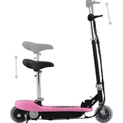 Trottinette électrique avec siège 120 W Rose
