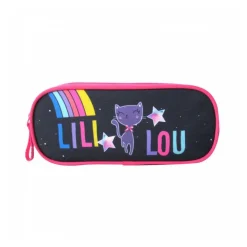 Trousse scolaire 2 compartiments Lililou Bleu marine