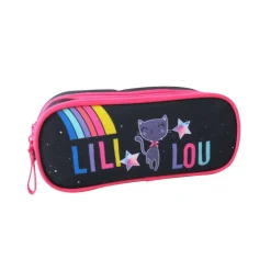 Trousse scolaire 2 compartiments Lililou Bleu marine