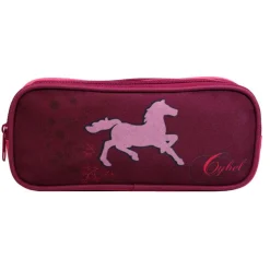 Trousse scolaire 2 compartiments Cybel Cheval Licorne Violette Bagtrotter
