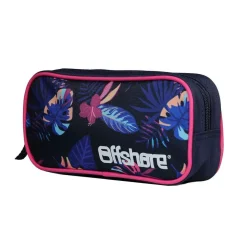 Trousse scolaire rectangulaire Offshore Hibiscus Bleue marine Bagtrotter