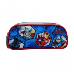 TROUSSES SCOLAIRE 2 COMPARTIMENTS BLEU-AVENGERS