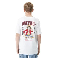 T-shirt en coton garçon relax fit avec print One Piece Luffy Jr