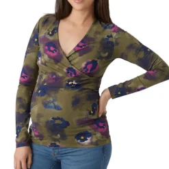 T-Shirt Manches ongues de Grossesse Kaki/ Femme Mamalicious andrea