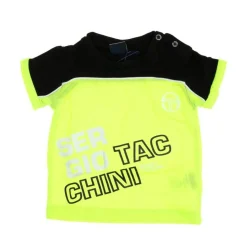 T-Shirt noir/jaune fluo garçon Sergio Tacchini Verde Fluo