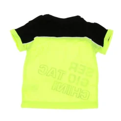 T-Shirt noir/jaune fluo garçon Sergio Tacchini Verde Fluo