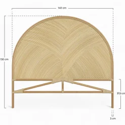 Tête de lit Beigia en rotin