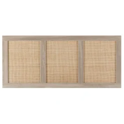 Tête de lit Musa 165x65 cm couleur chêne, rotin naturel