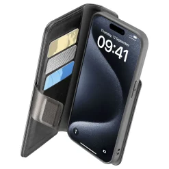 Étui folio pour Apple iPhone 15 Pro Max - Noir