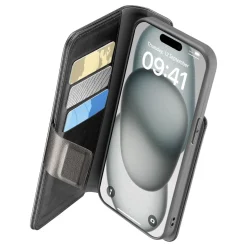 Étui folio pour Apple iPhone 15 Plus - Noir