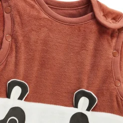 Turbulette d'hiver en velours avec pieds retroussables et manches amovibles Maloueg