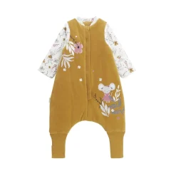 Turbulette d'hiver en velours avec pieds retroussables et manches amovibles Charlie