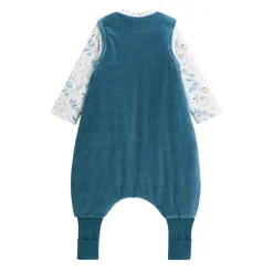 Turbulette d'hiver en velours avec pieds retroussables et manches amovibles Bianca