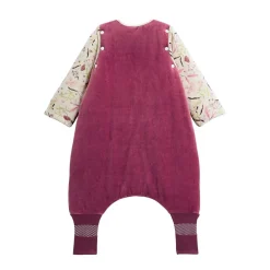 Turbulette d'hiver en velours avec pieds retroussables et manches amovibles Mila