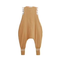 Turbulette d'été en gaze de coton avec pieds retroussables Flamingo