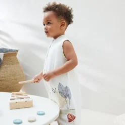 Turbulette d'été en gaze de coton avec pieds retroussables Sian