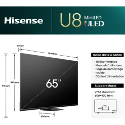 TV LED MiniLED 65U8NQ 2024