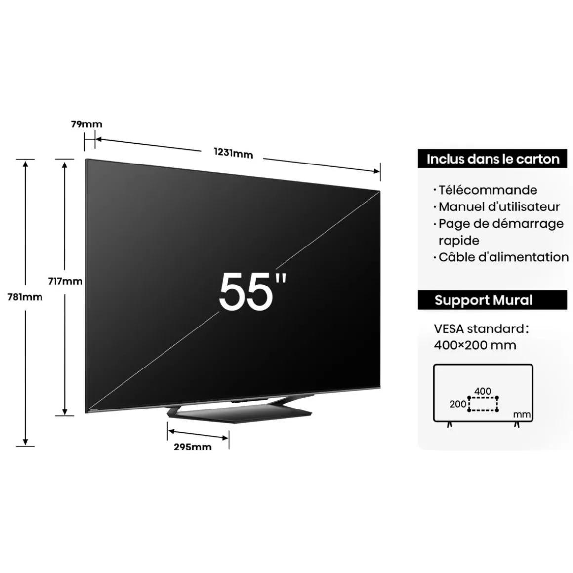 TV Mini LED 4K 55U7NQ