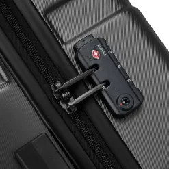 Valise Cabine à roulettes rigide Noir ABS 55 x 39,5 x 20,6 cm AIRSHIP 2.0