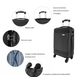 Valise cabine passe-partout rigide 55cm