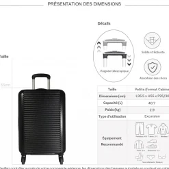 Valise cabine rigide 55cm