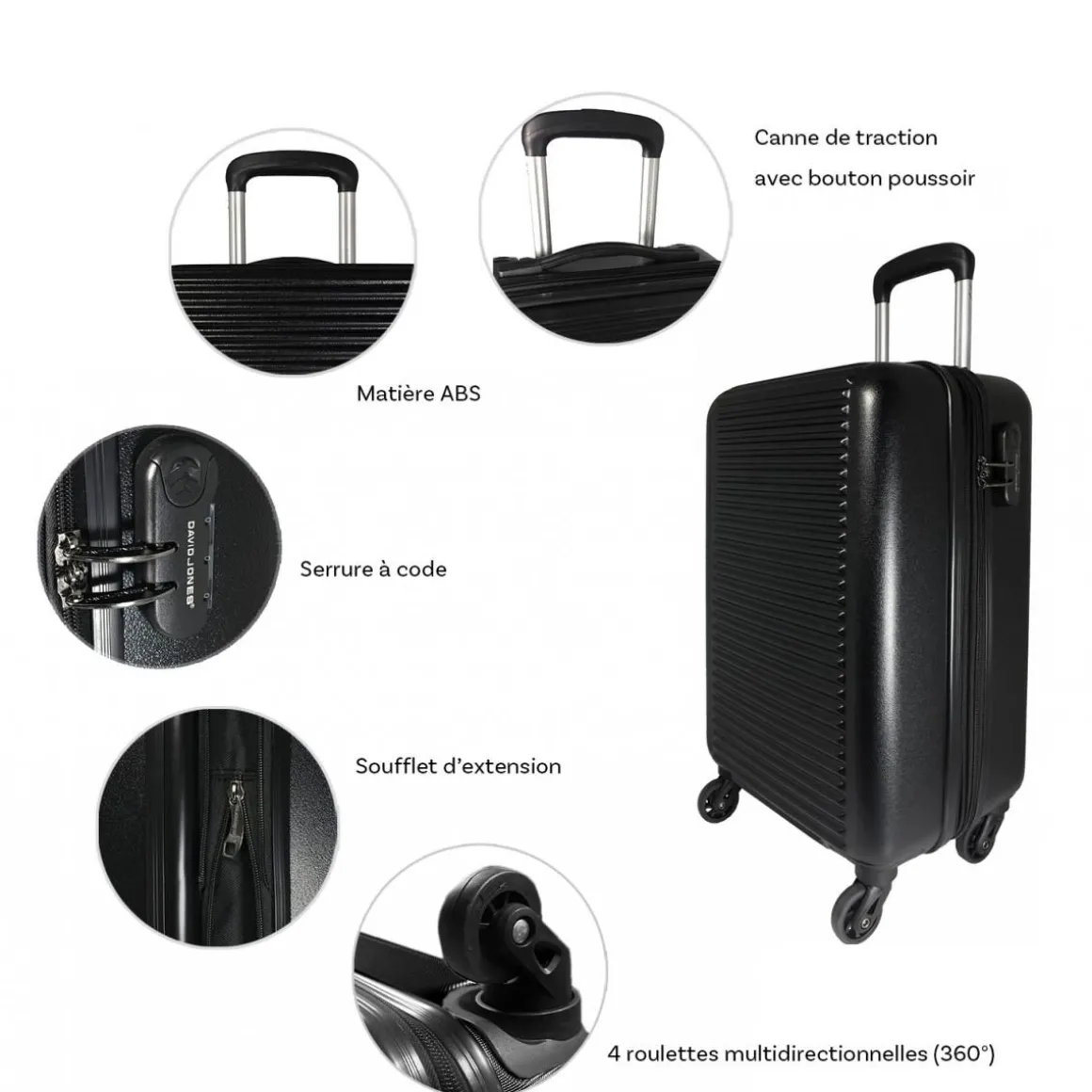 Valise cabine rigide 55cm