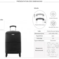 Valise cabine rigide 55cm