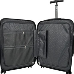 Valise cabine rigide noire Wavy Pop 55x35x20cm