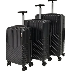 Valise cabine rigide noire Wavy Pop 55x35x20cm