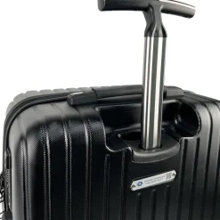 Valise cabine rigide noire Wavy Pop 55x35x20cm