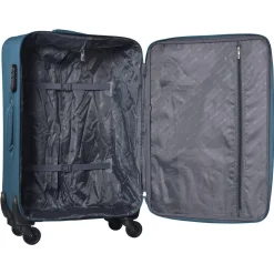 Valise cabine souple 55cm 4 roues FLYLINE - vert foncé
