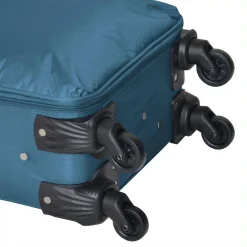 Valise cabine souple 55cm 4 roues FLYLINE - vert foncé