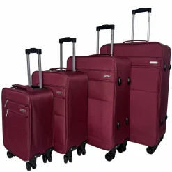 Valise cabine souple 55cm 4 roues HIGHWAY - rouge
