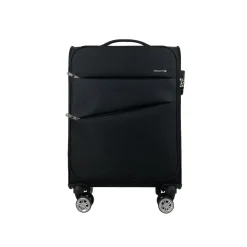 Valise cabine souple noire Perfeckto 55x35x20cm