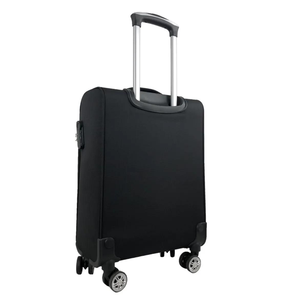 Valise cabine souple noire Perfeckto 55x35x20cm