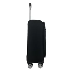 Valise cabine souple noire Perfeckto 55x35x20cm